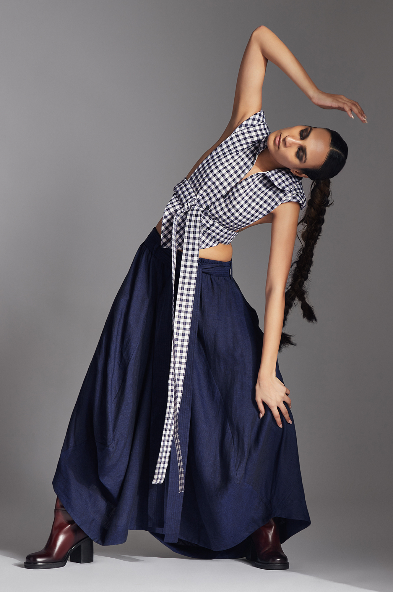 Eira Jacket in Blue Gingham