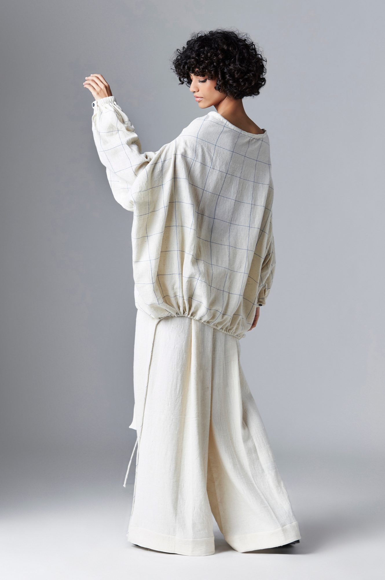 Elira Top in Blue Checks