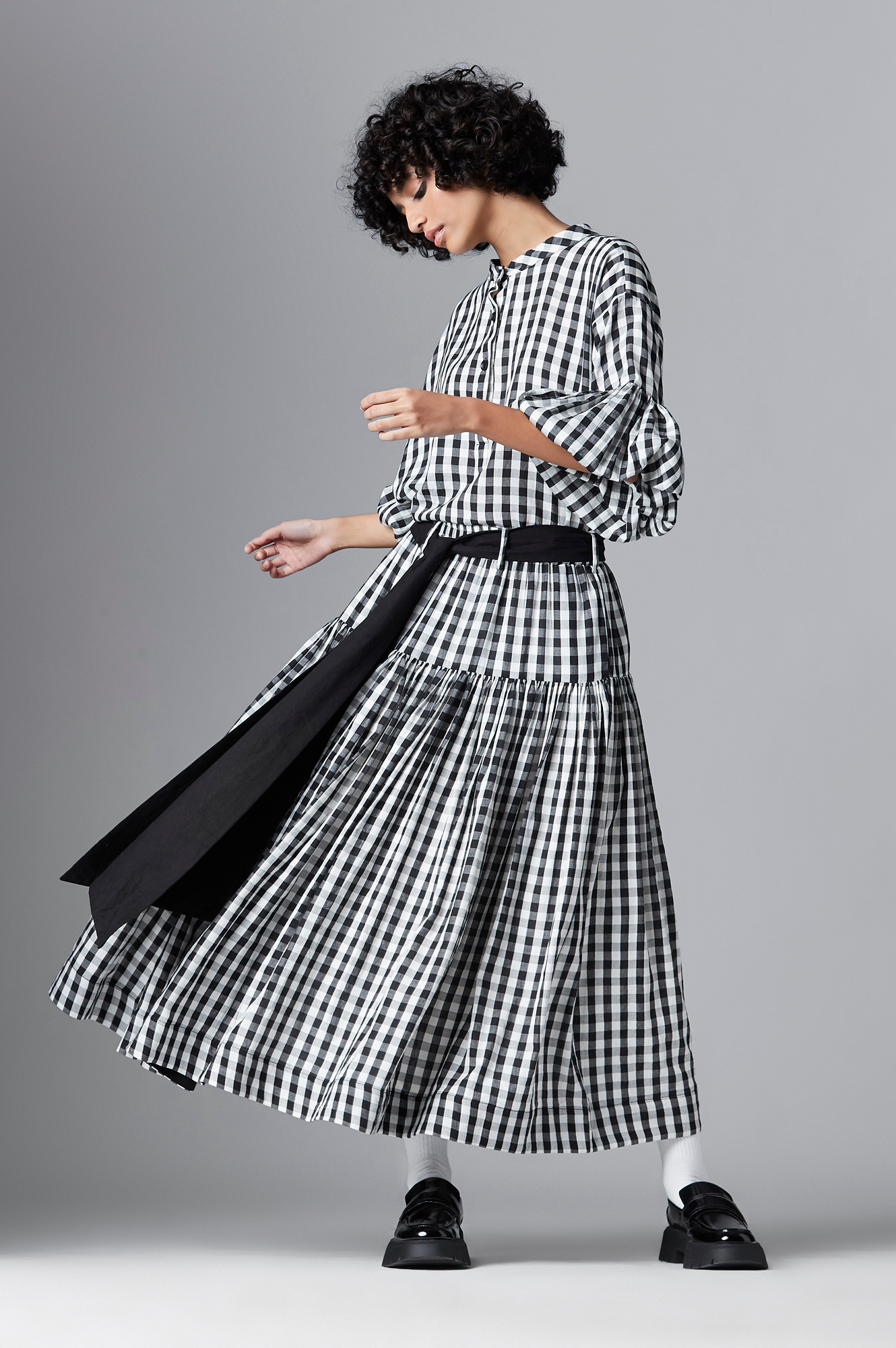 Hesper Skirt in Handwoven Mul