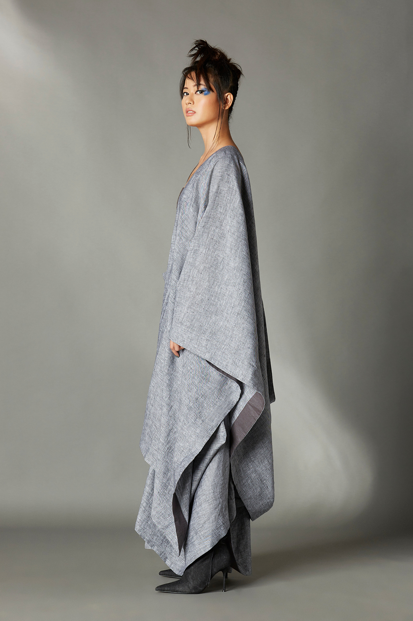 Blaise Sari Skirt in Grey