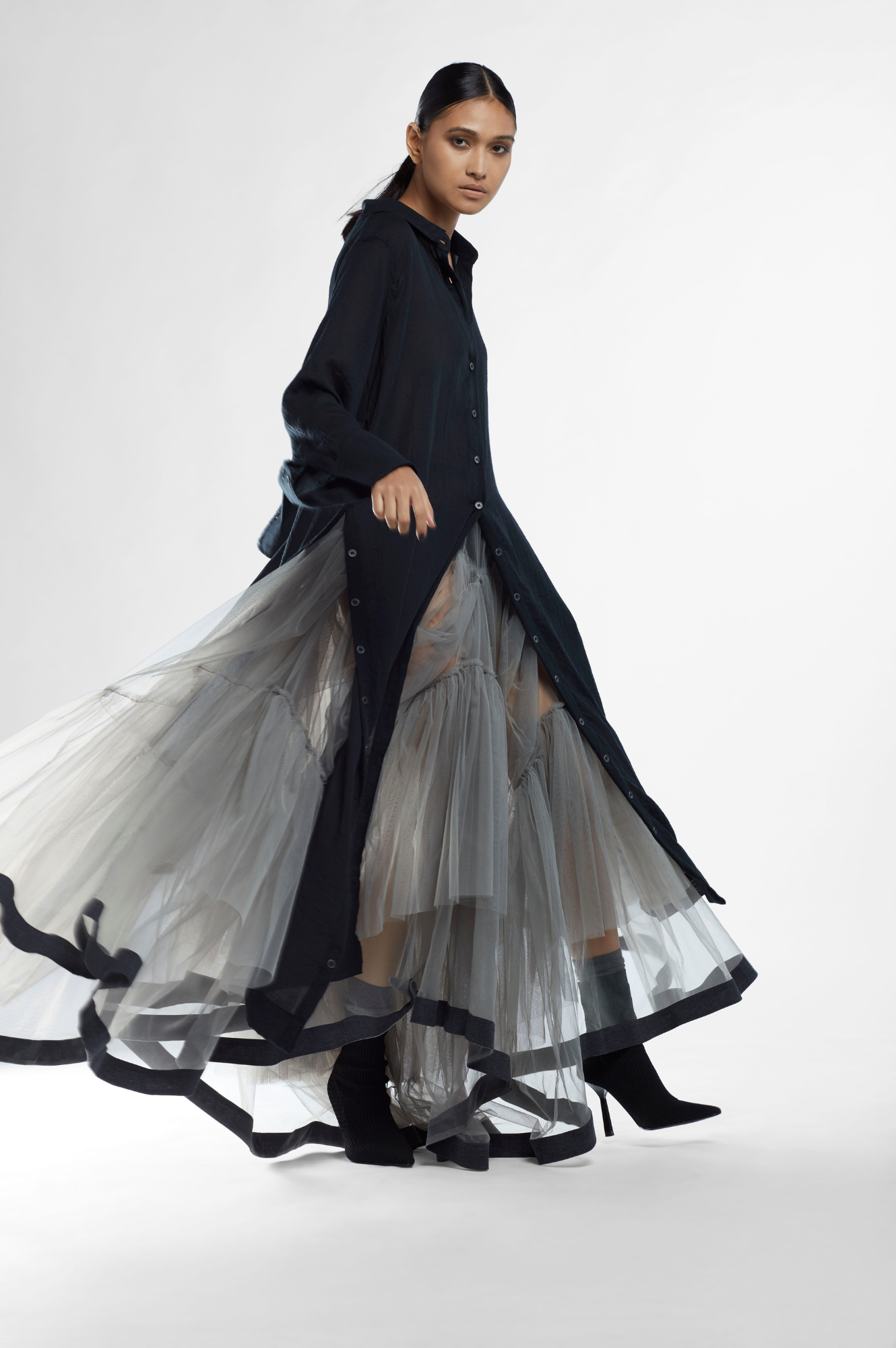 Noah Shirt Dress in Mul