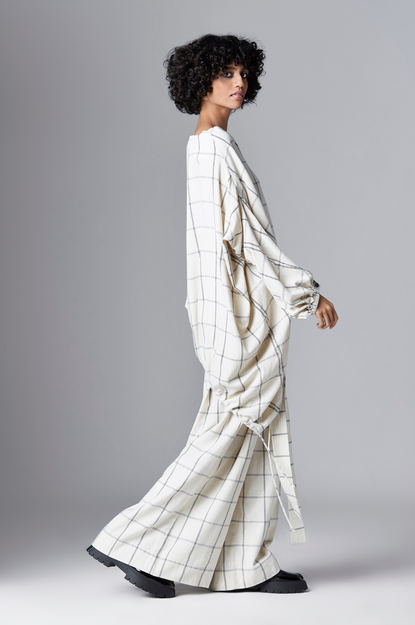 Elira Top in Black Checks
