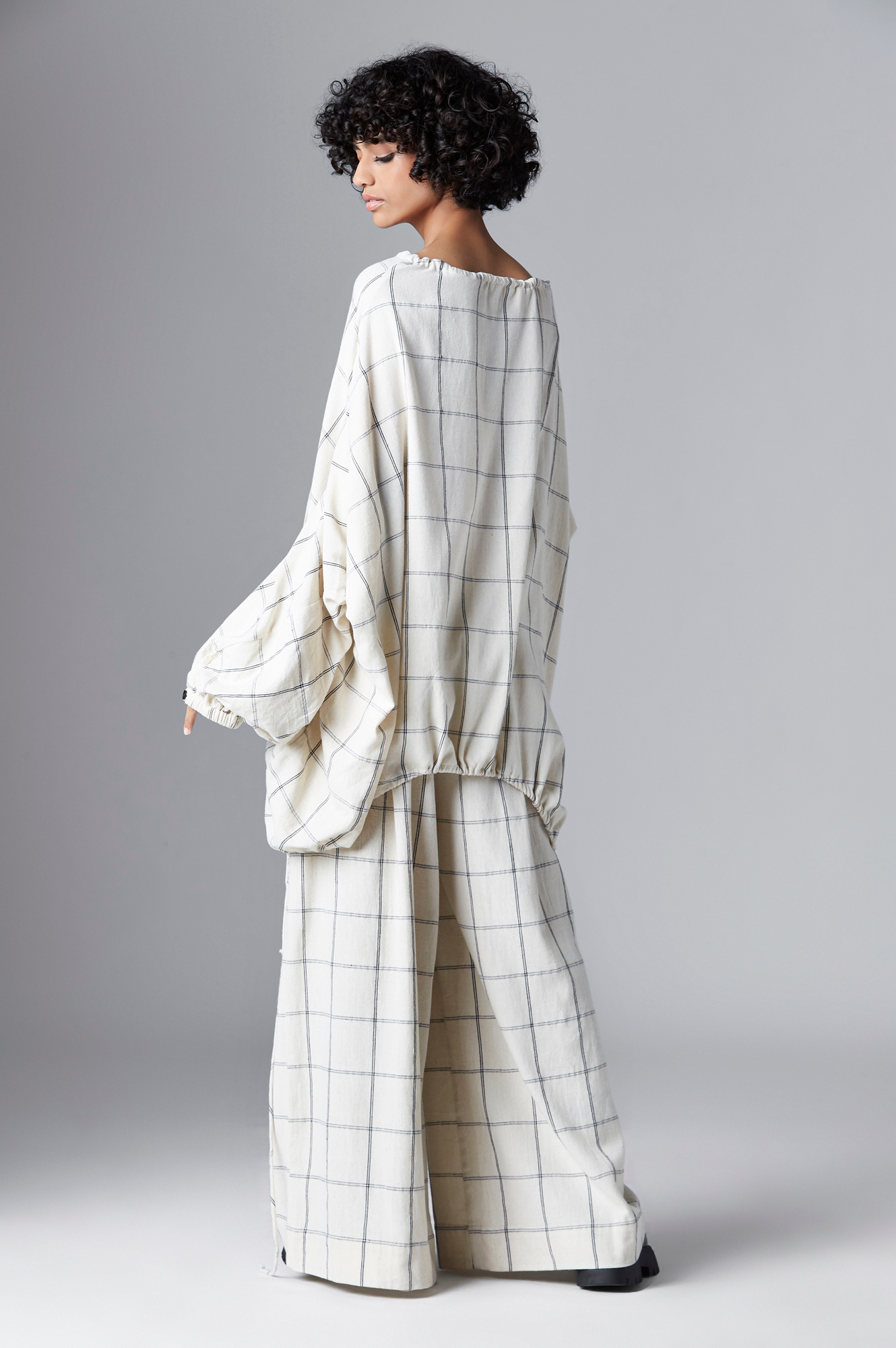 Elira Top in Black Checks