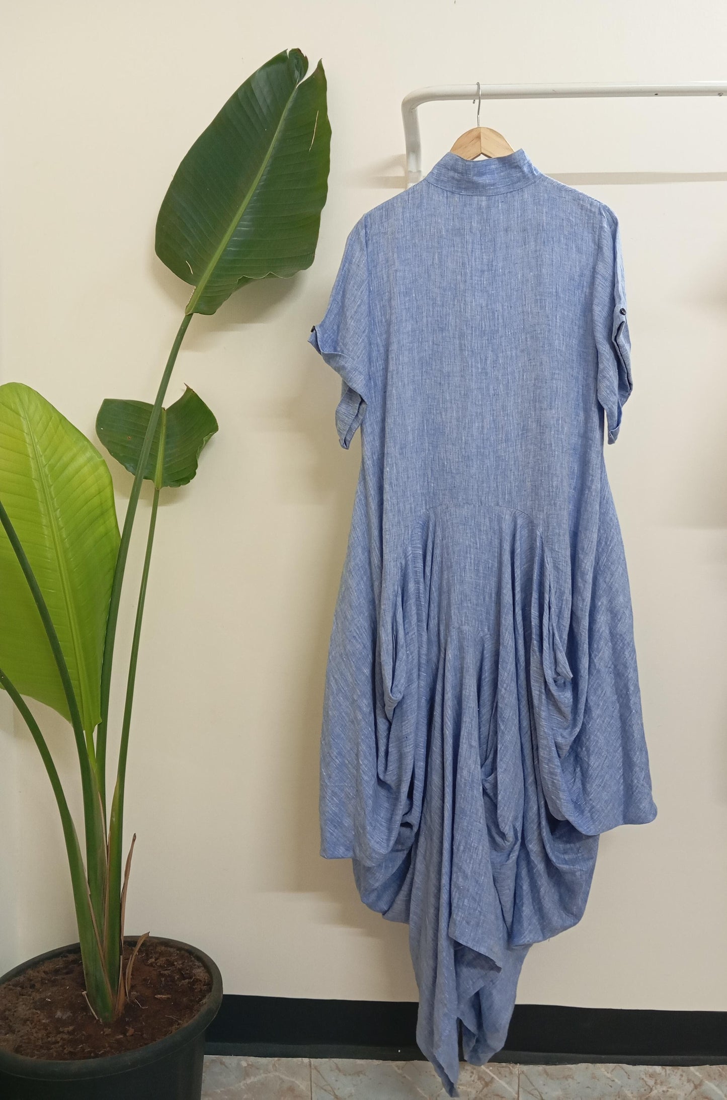 Dove Dress in Light Blue Linen (Sale)