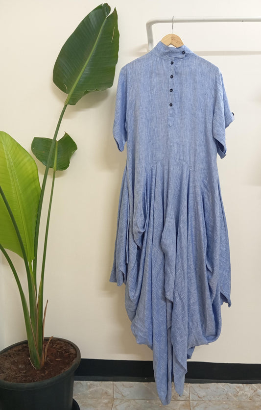 Dove Dress in Light Blue Linen (Sale)