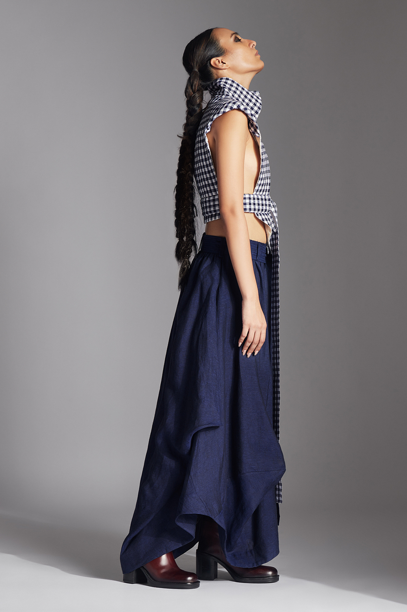 Eira Jacket in Blue Gingham