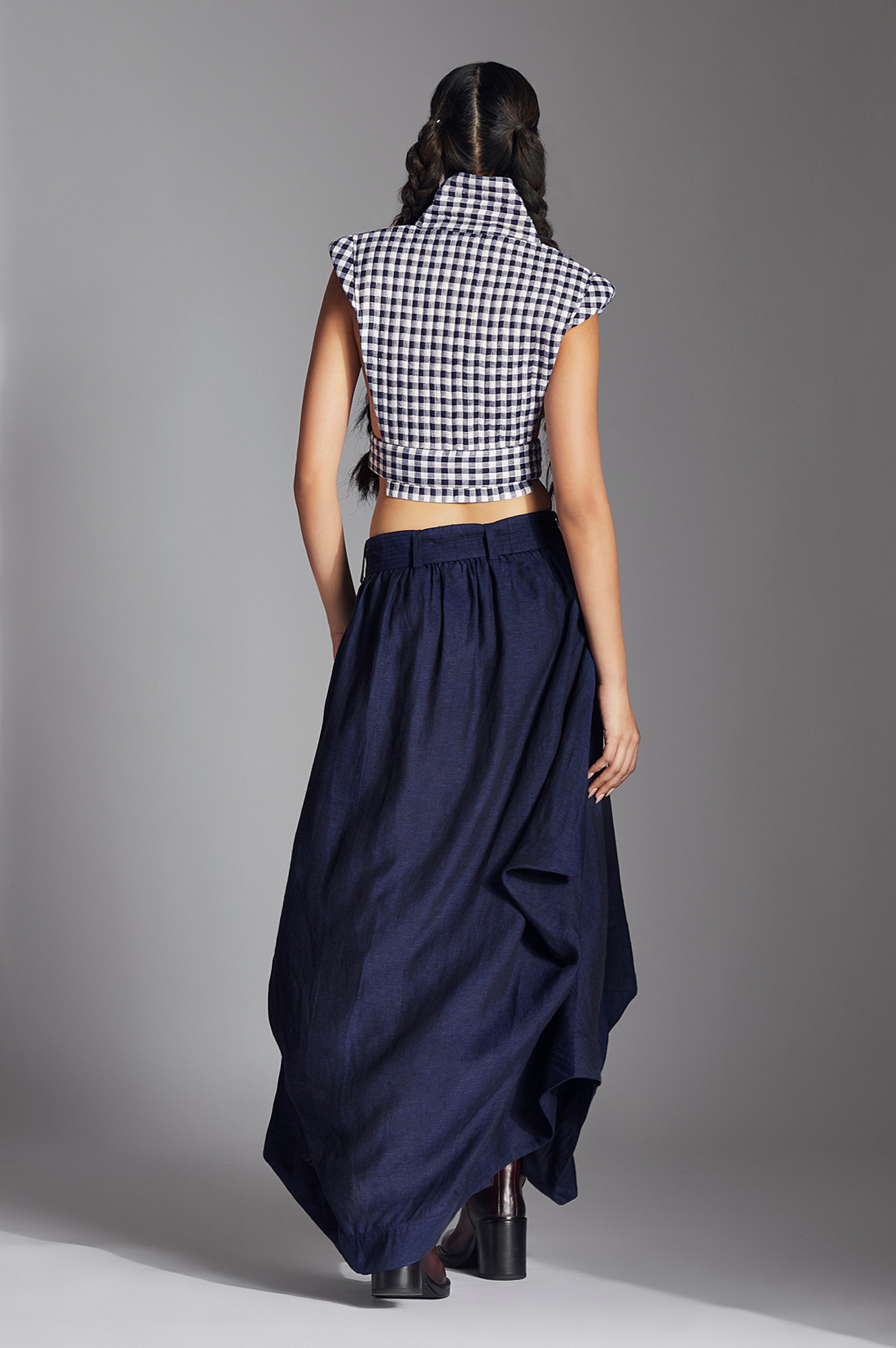 Eira Jacket in Blue Gingham