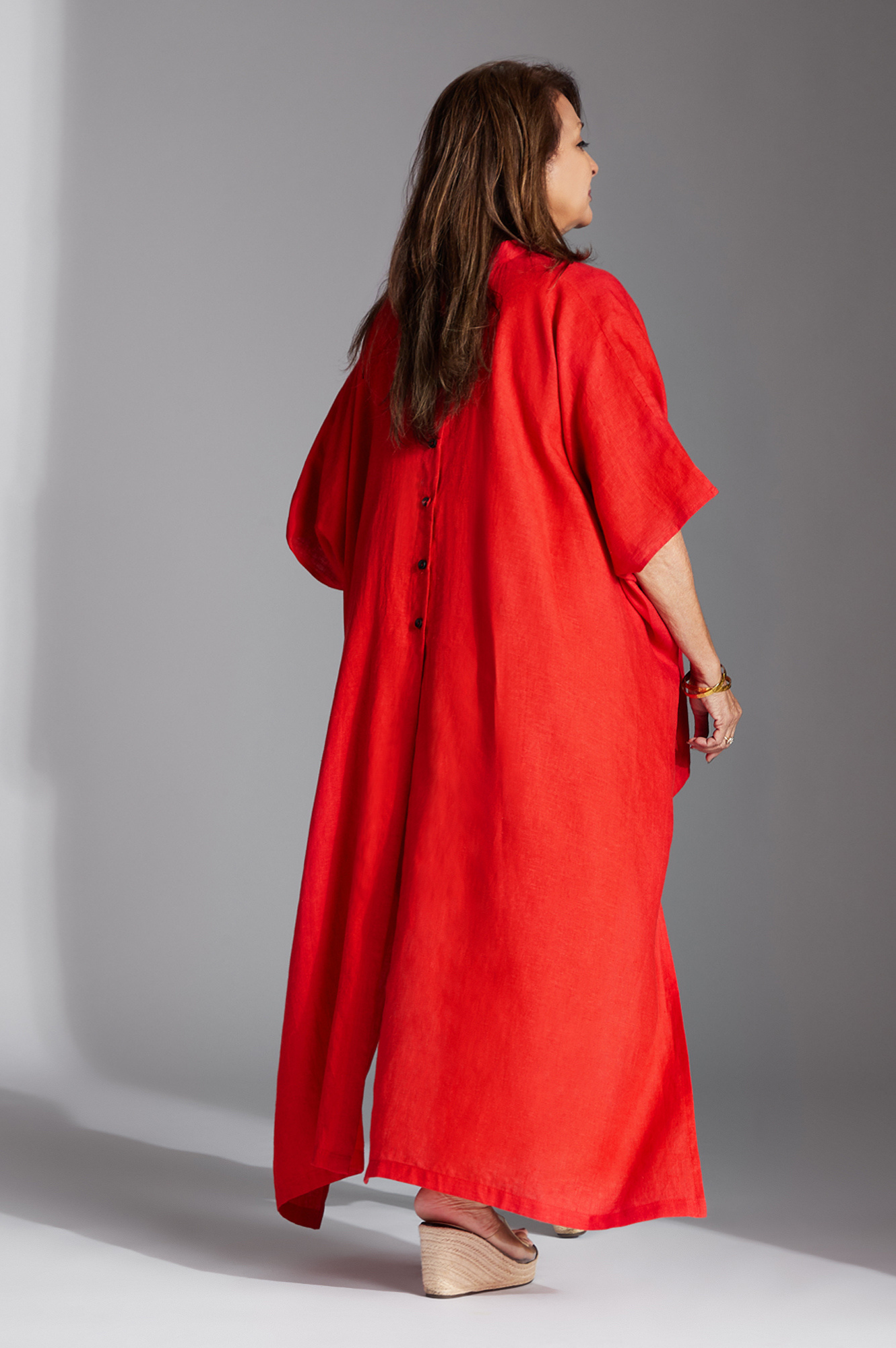 Casey Shirt in Red Linen