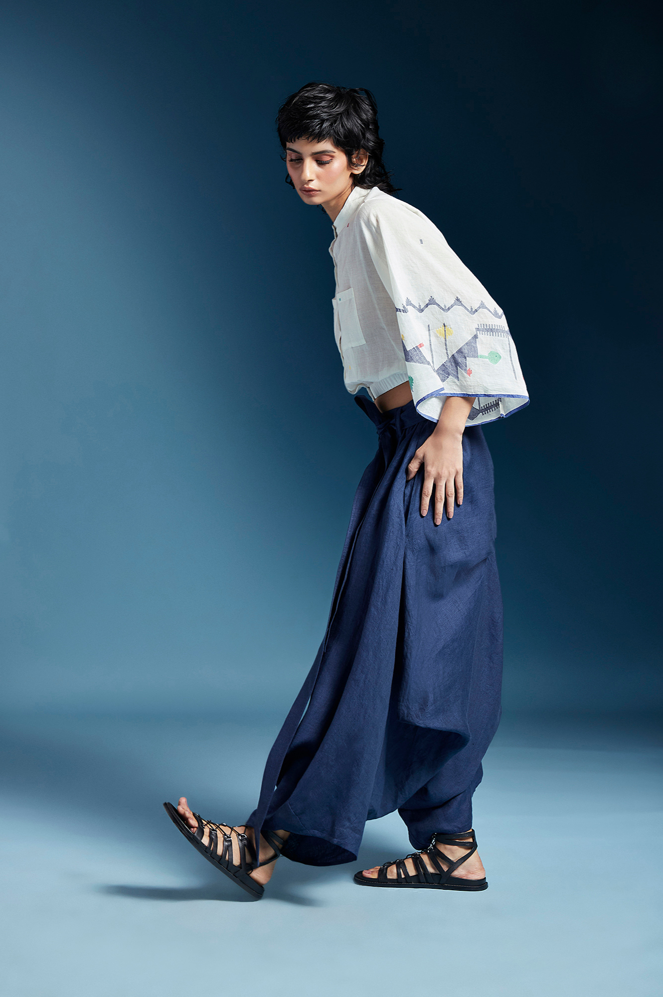 Abir Trousers in Midnight Blue