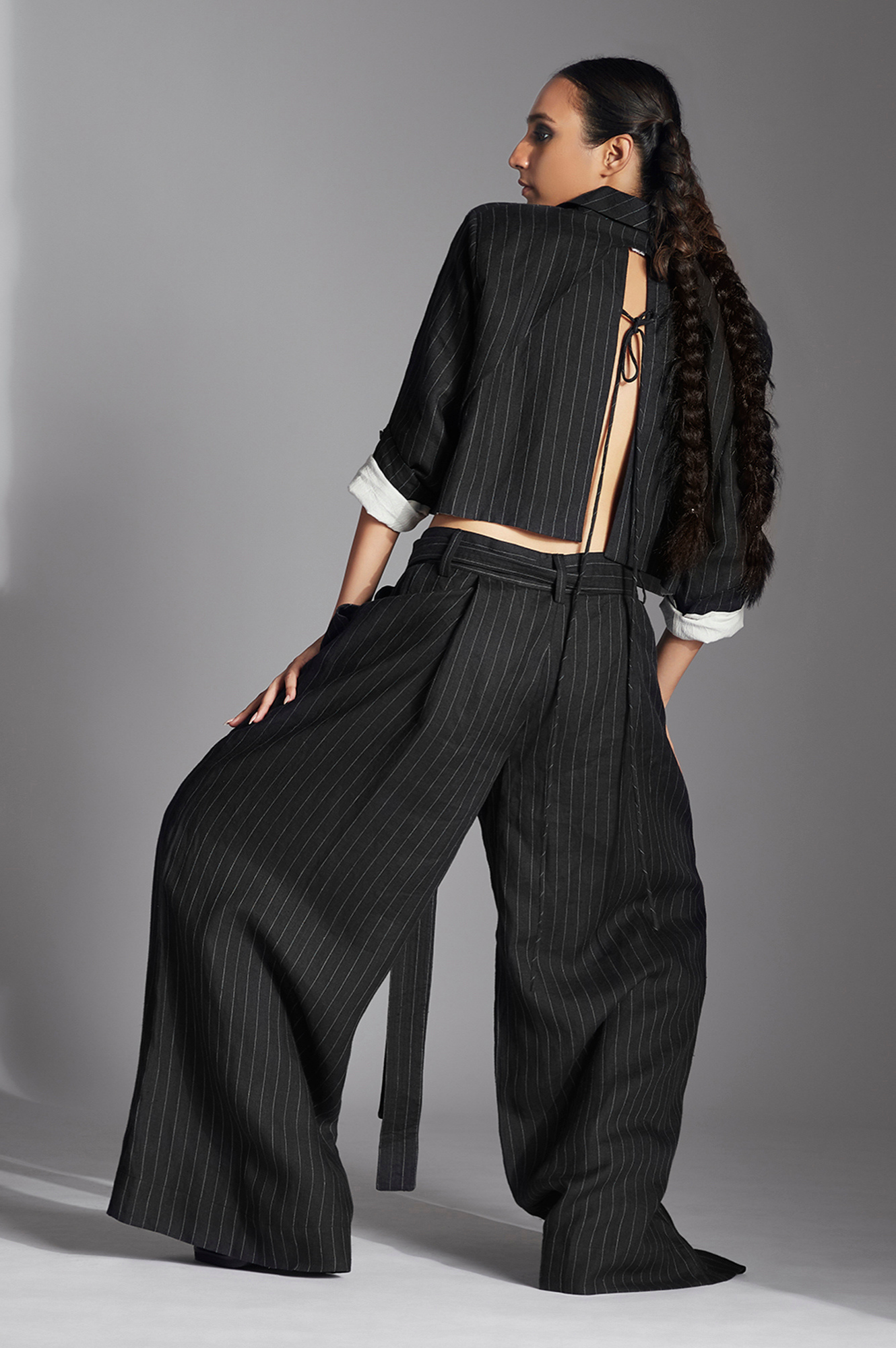 Dustin Trousers in Striped Linen