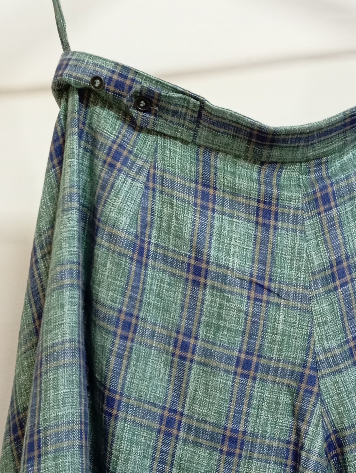 Edith Trousers in Green Checks( Sale)